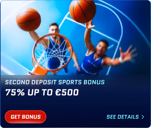 Kolmannen talletuksen urheilu bonus 75% jopa 250 € asti
